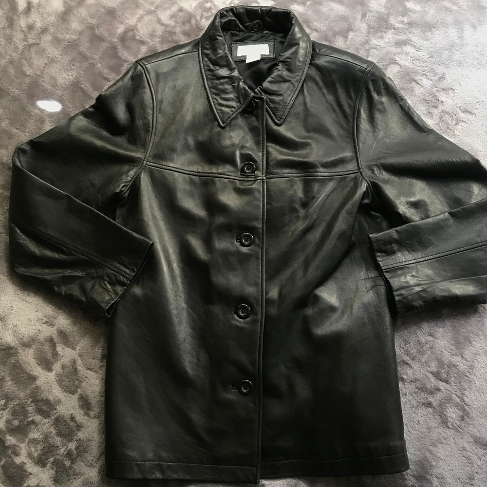 Merona Leather Jacket Medium - Picture 1 of 3